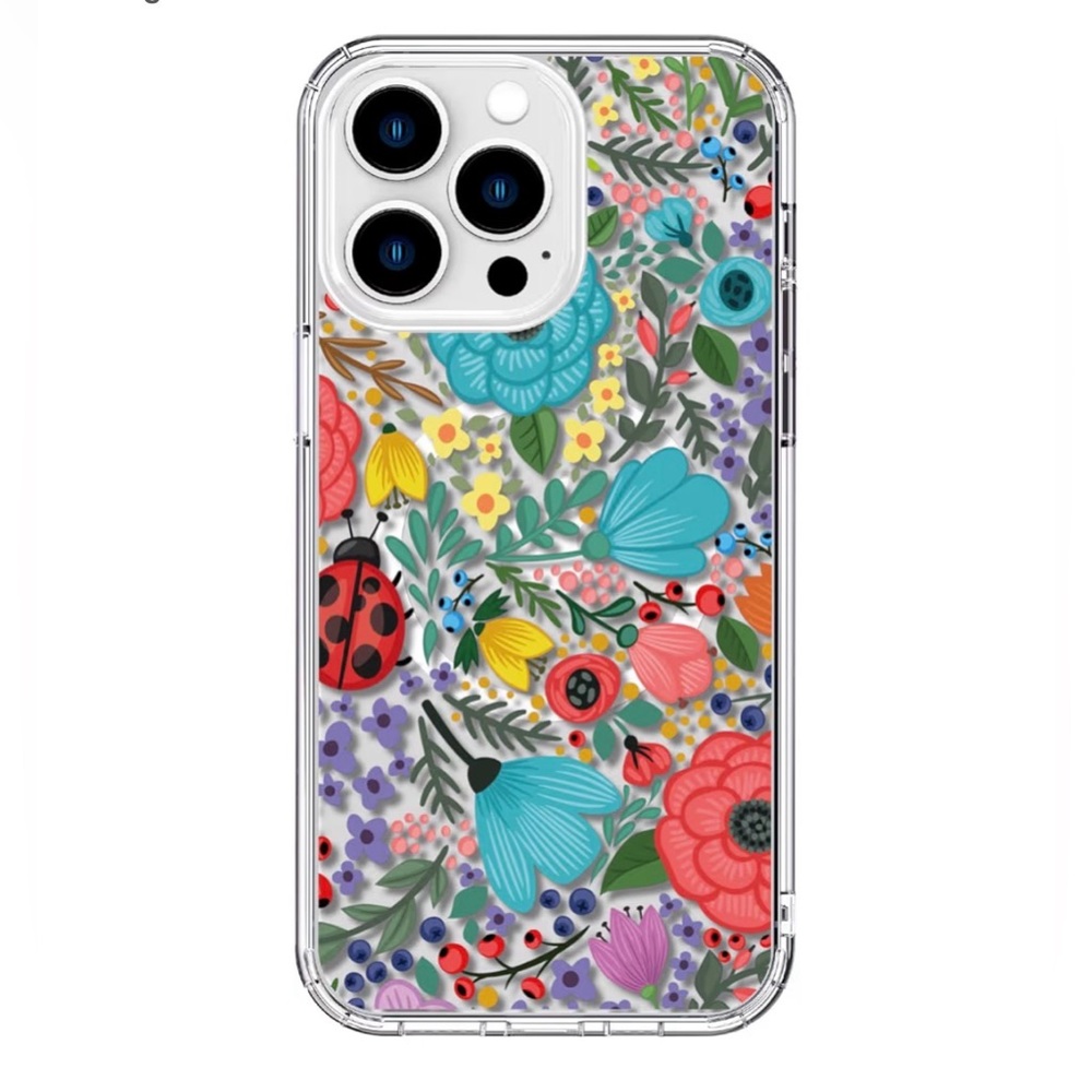 bicol for iPhone 16 Pro Case with Screen Protector | Multi-colored Blossoms